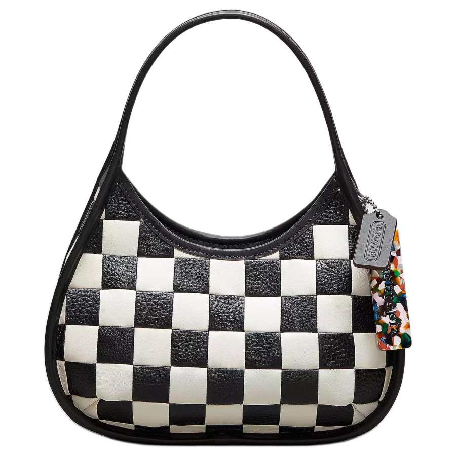 Coachtopia Leather Handbag Large Women's Black & Chalk
