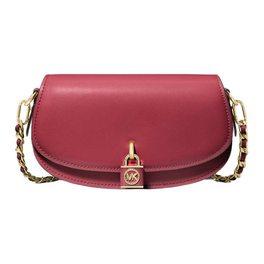 MICHAEL KORS Mila Leather Shoulder Bag, Crossbody Bag Small Women's Dark Red