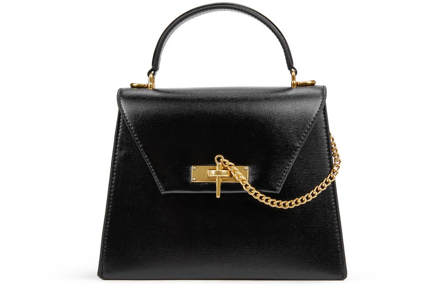 CHARLES&KEITH Pu Handbag Small Women's Black/Milk White Cream