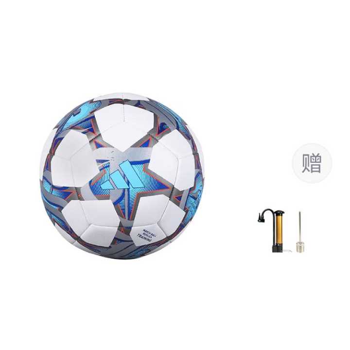 Adidas Adidas Size 45 Soccer Ball Pu Machine Stitched Soccer Ball Unisex White Blue