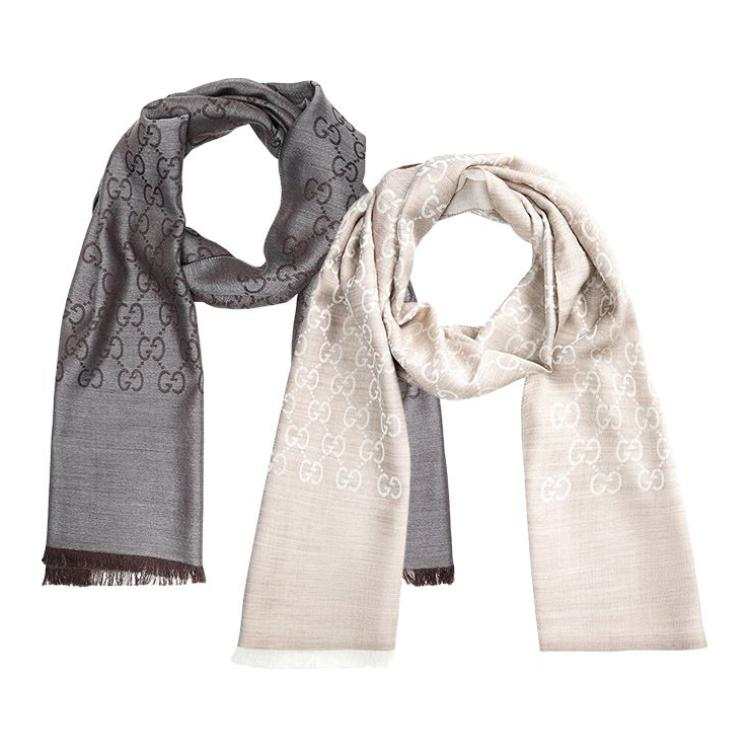GUCCI GUCCI Wool Knit Scarves Unisex Multicolor