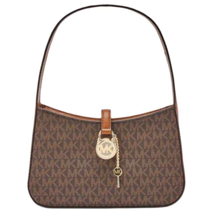 MICHAEL KORS Lyra Artificial Leather Shoulder Bag, Handbag, Shoulder Bag Small Women's Brown