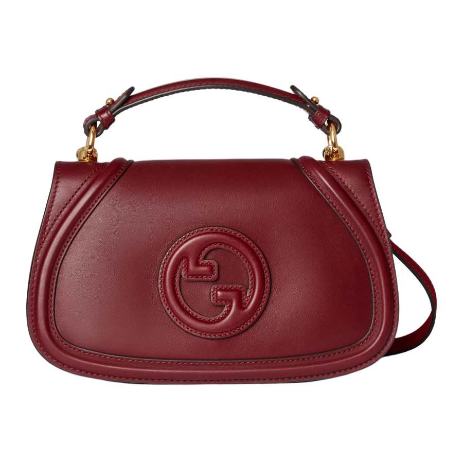 GUCCI Blondie Leather Shoulder Bag, Crossbody Bag, Handbag Small Women's Red