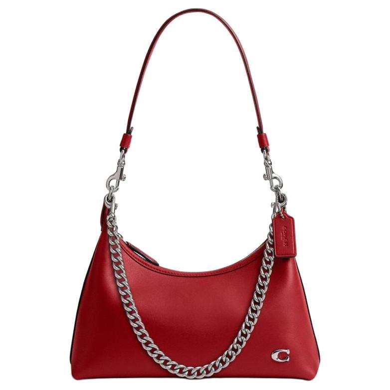 COACH Juliet Cow Leather Portable Crossbody Bag, Shoulder Bag Medium Women's Ruby Red