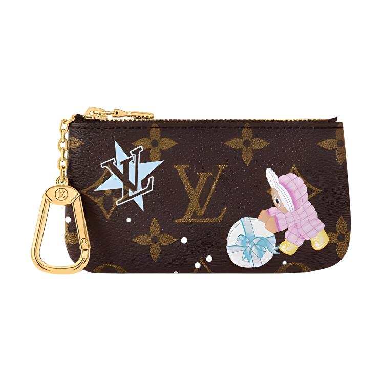 LOUIS VUITTON Key Pouch Monogram/Azur Frost