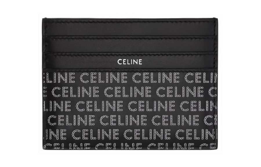 CELINE Calfskin Card Holder Card Holder Men's Black