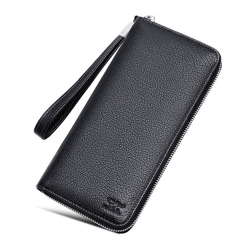 SEPTWOLVES Top Grain Cow Leather Passport Holder Regular Unisex Black