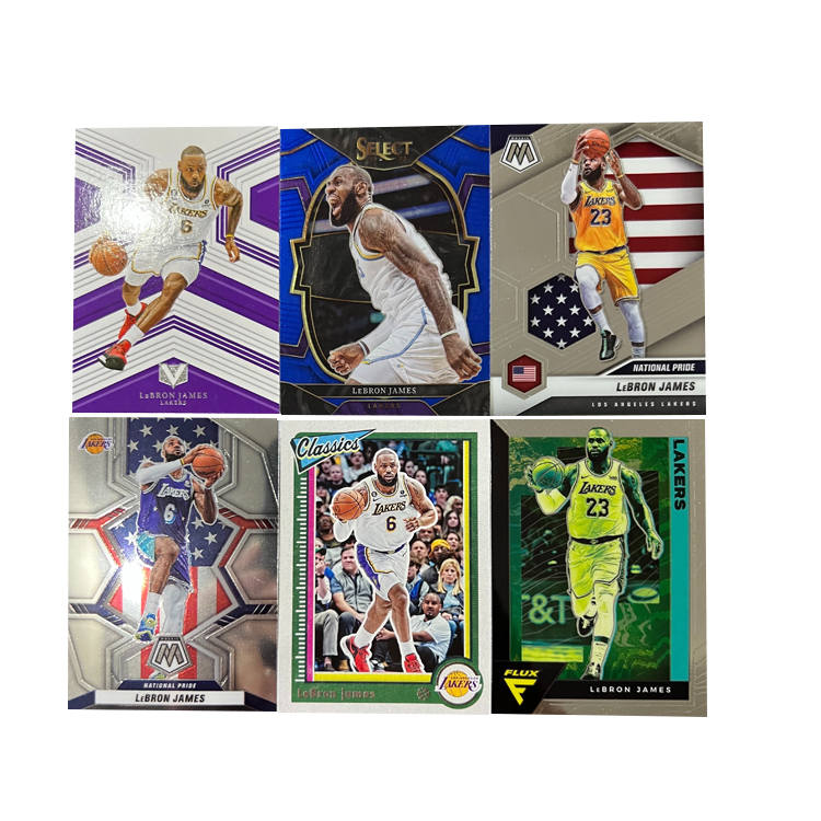PANINI Lakers, LeBron James, The King, Multi Collection, Refractor, Star Card Sports Cards 6 Pcs