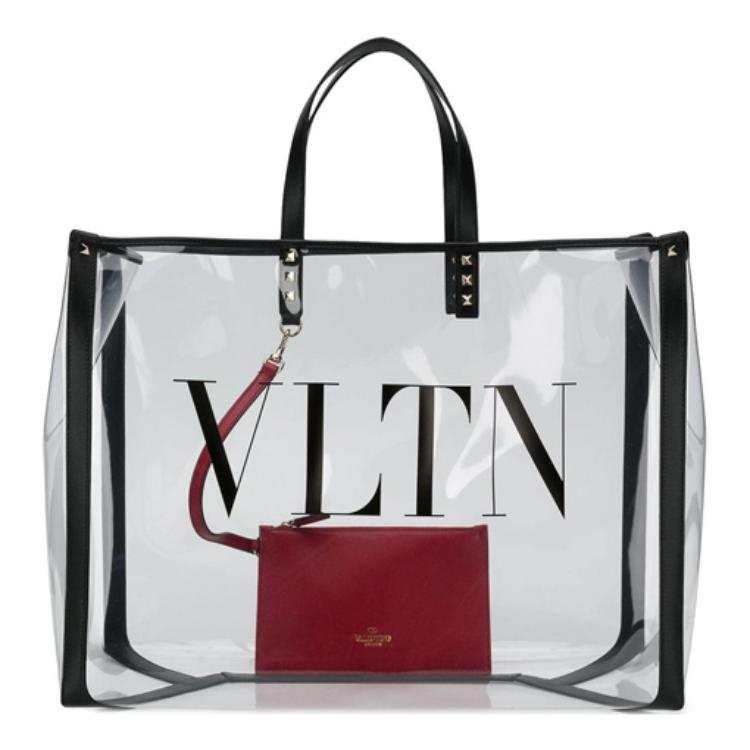 Valentino PVC Shopping Bag Handbag Regular Women's Transparent