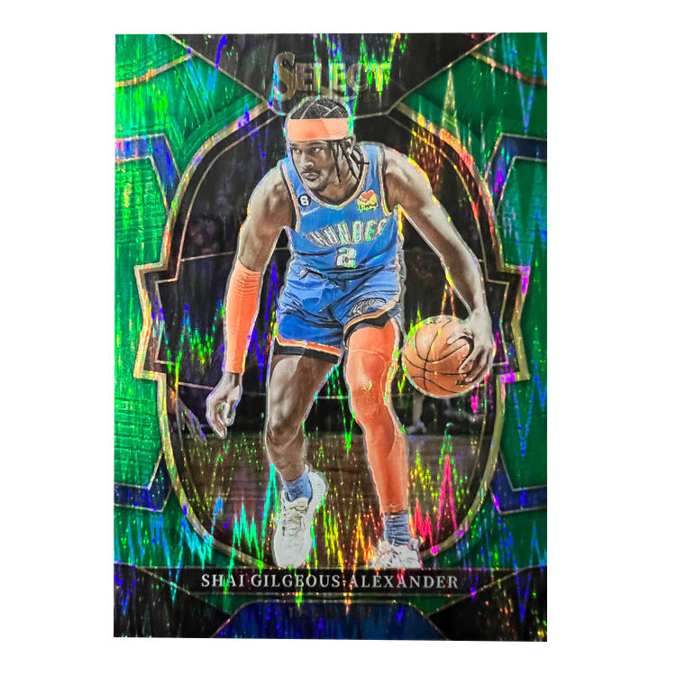 PANINI PANINI Thunder Team Core, Alexander SGA Select Collection, Green Waterfall Fold, Player Card Sports Cards 1 Pc