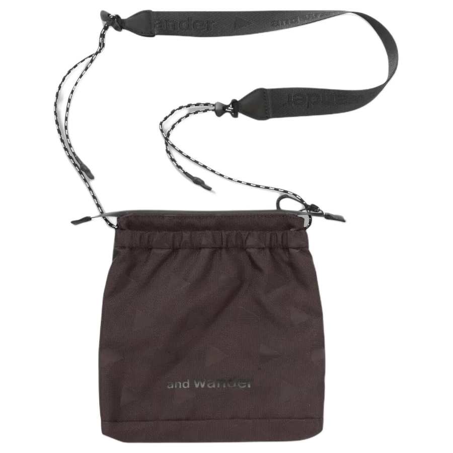And Wander 1L Shoulder Bags Nylon Brown Men's