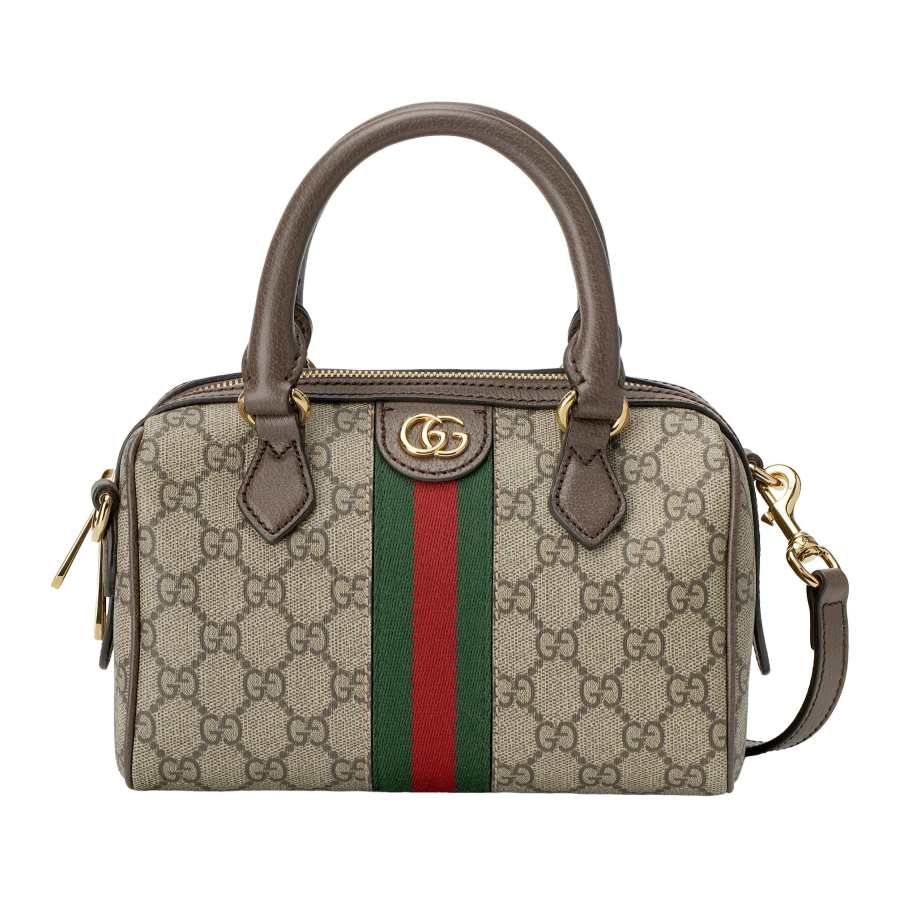 GUCCI Ophidia GG Supreme Canvas With Leather Shoulder Bag, Crossbody Bag, Handbag Mini Women's Beige & Ebony