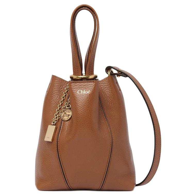 Chloé Chloe Cow Leather Tote Bag, Shopping Bag, Shoulder Bag, Crossbody Bag, Handbag Small Women's Clay Brown