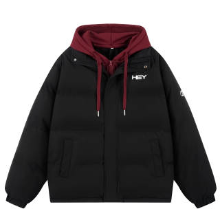HEYMARKET Puffer Jackets Unisex Hooded Thickened Padded Puffer Jacket