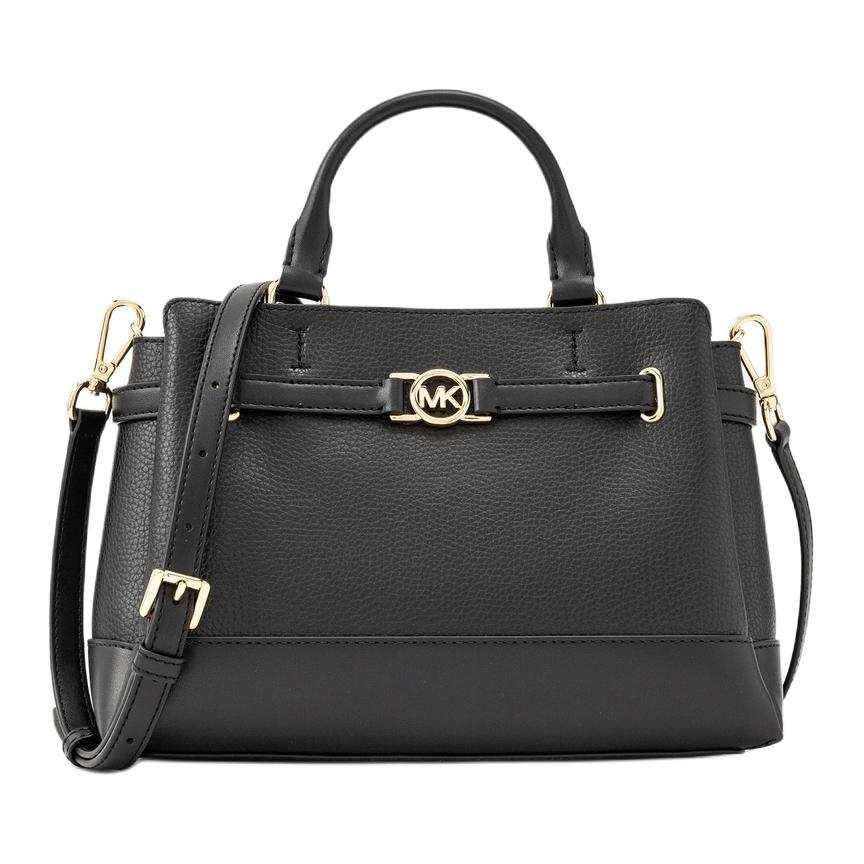 MICHAEL KORS Reed Cow Leather Shoulder Bag, Crossbody Bag, Handbag Small Women's Black