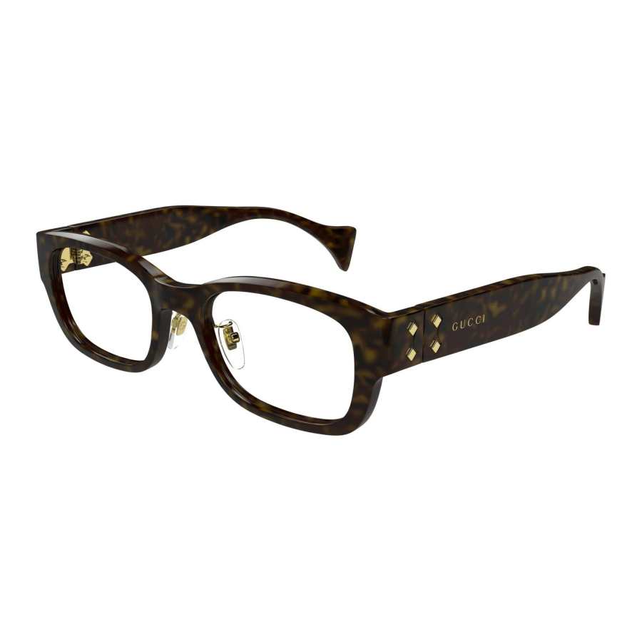 GUCCI GUCCI Rectangular Eyeglass Frames Men's Tortoiseshell