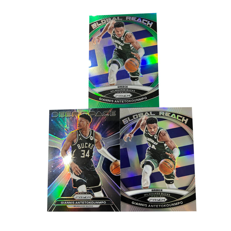 PANINI Bucks Team Core, Letter Bro Prizzm Collection, Refringence, Complete Set, Star Cards, Rare Sports Cards 3 Pcs