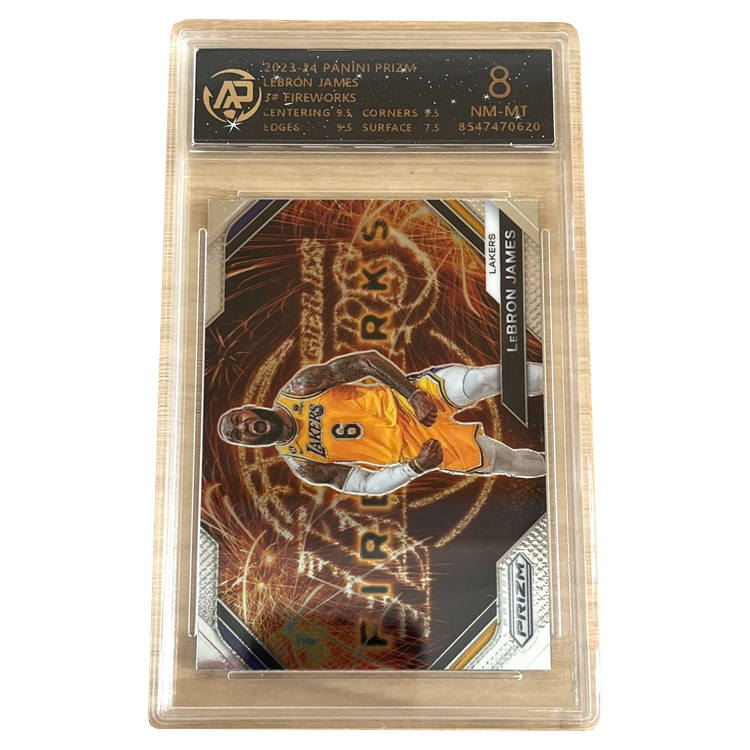 PANINI PANINI LeBron James Card, Horizontal Prizm Firework Collection Graded Cards 1 Pc