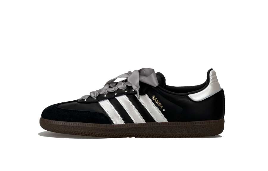 Adidas Originals SAMBA OG Slip Resistant Abrasion Resistant Low top Skateboard Shoes Unisex Black Silver