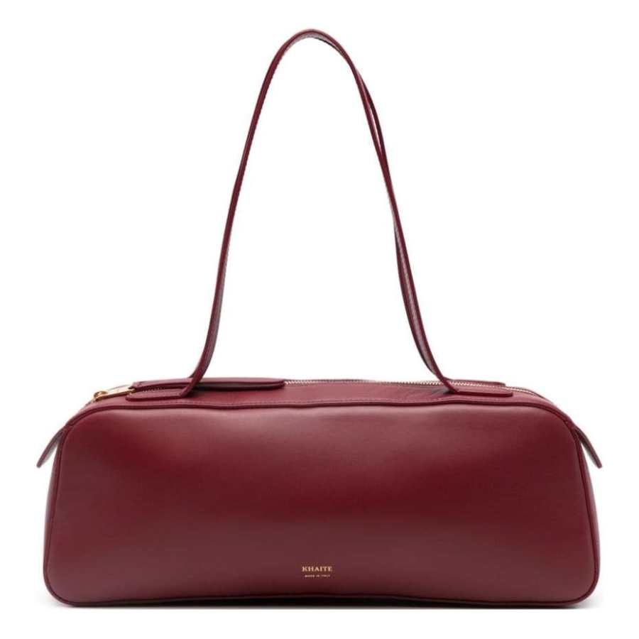 KHAITE Calfskin Handbag, Shoulder Bag Women's Burgundy