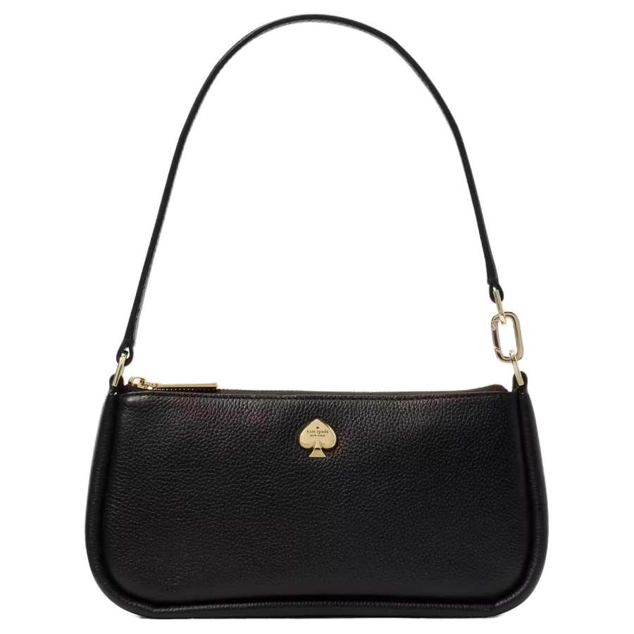 Kate Spade Litchi Grain Leather Shoulder Bag, Handbag, Shoulder Bag Women's Black