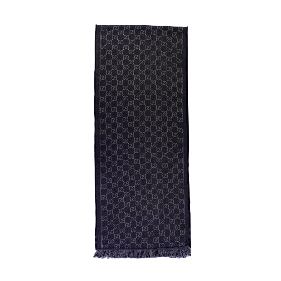 Gucci Monogrammed Intarsia Knit Scarf