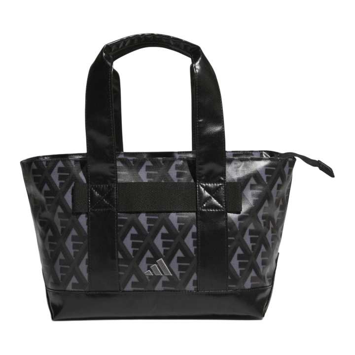 Adidas Adidas Polyurethane Tote Bag, Shopping Bag, Handbag Unisex Gray Black