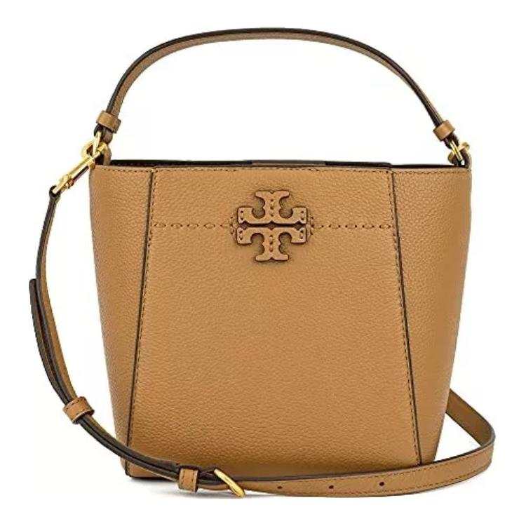 TORY BURCH McGraw Small Bucket Bag Tiramisu