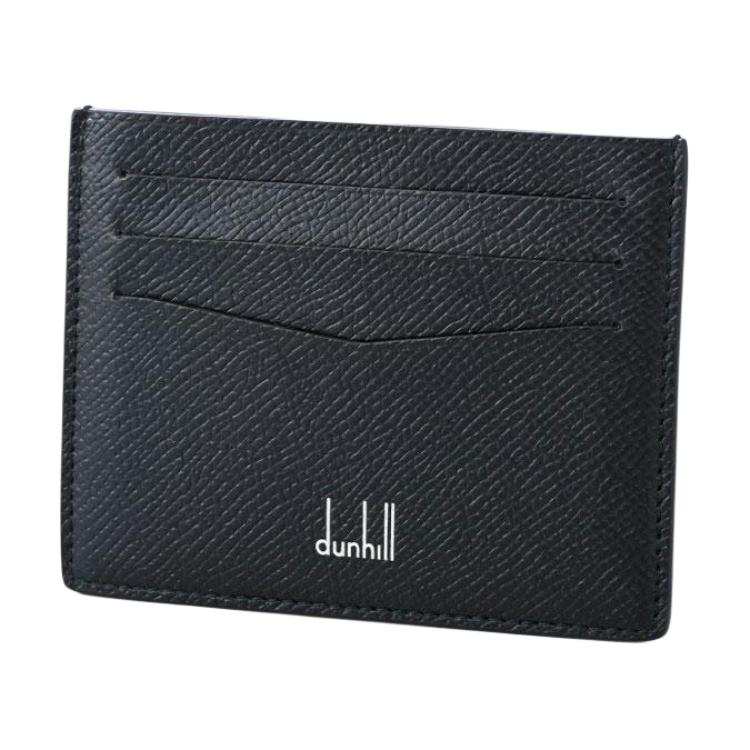 Dunhill Cow Leather Card Holder Men's Black
