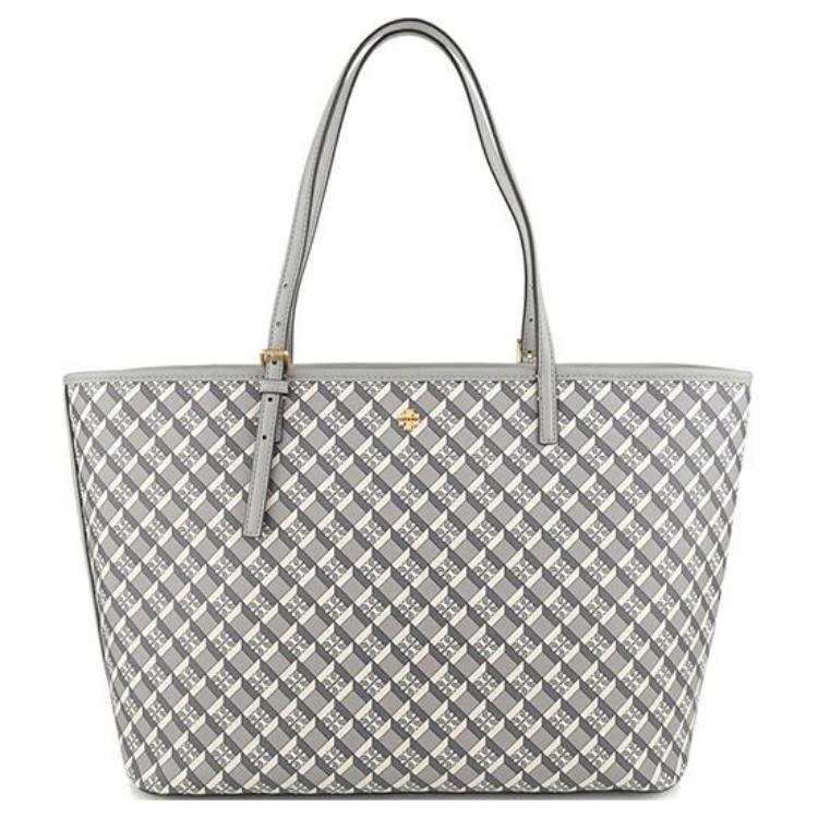 TORY BURCH PVC Tote Bag, Shopping Bag, Handbag, Shoulder Bag Women's Gray