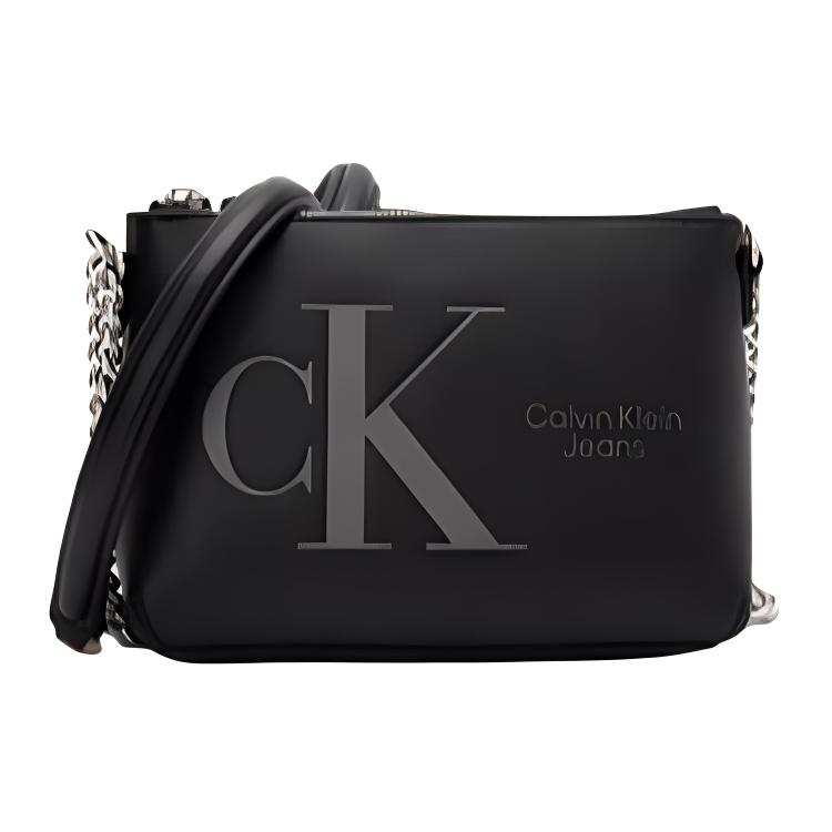 CALVIN KLEIN Synthetic Material Shoulder Bag, Crossbody Bag Women's Black