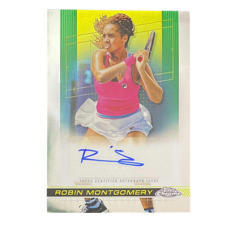 Topps 2024 Chrome Tennis, Montgomery, Signature, Tennis Star Card, Card Product Pass Sports Cards 1 Pc