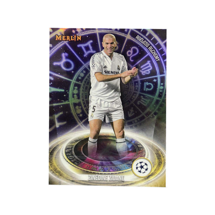 Topps UEFA Merlin, Teca, France, Real Madrid, Juventus, Zidane, Zizou, Player Card, Card Product Access Sports Cards