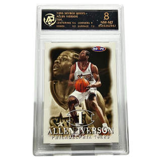 Skybox Allen Iverson Star Card Skybox Collection 1998 Season, Second Year Rising Stars Playoff Roster Graded Cards 1 Pc