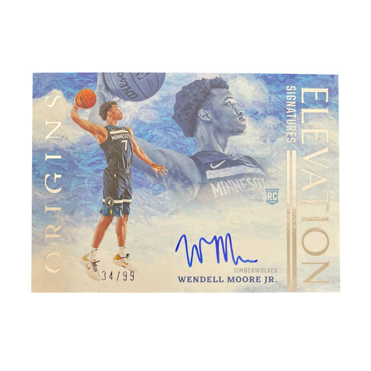 PANINI Wendell Moore 2022 23 Timberwolves, Signature 34/99, Teca, Star Player Card, Card Access Pass Sports Cards 1 Pc