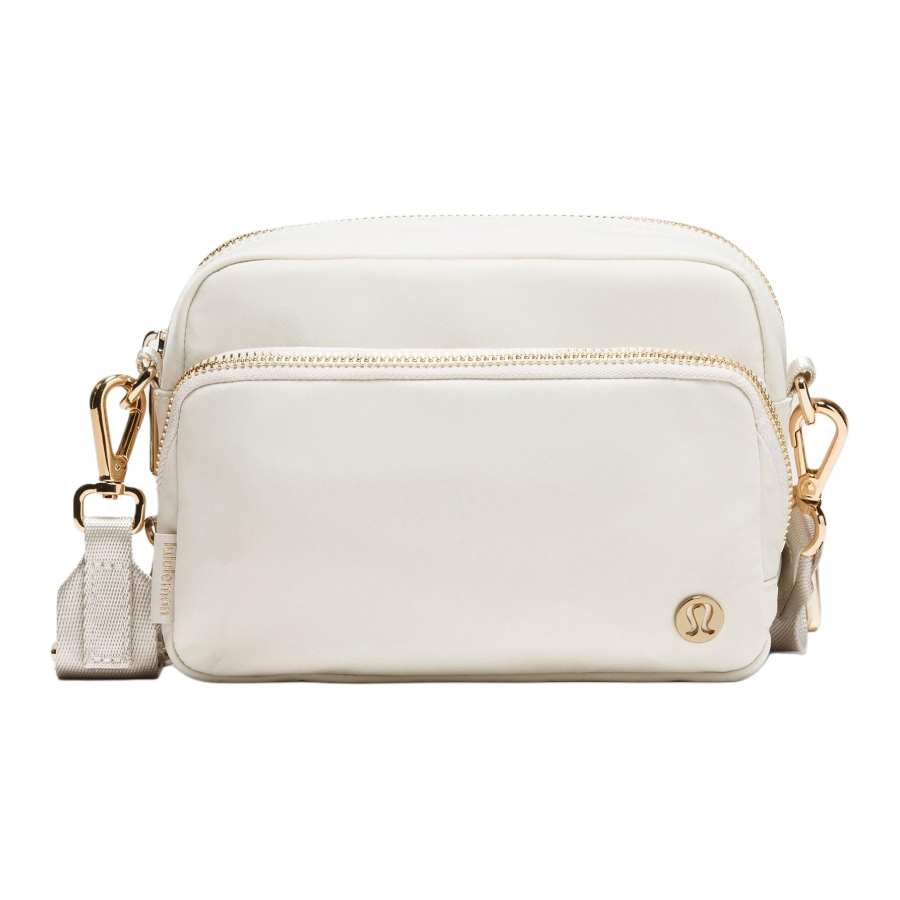 Lululemon Everywhere Nylon Crossbody Bags Regular Unisex Bone & Gold