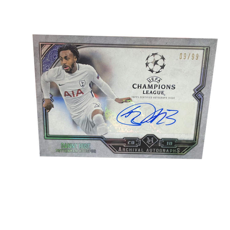 Topps Champions League Museum, Signature Card, England, Tottenham, Danny Rose, Player Card, Card Pass Sports Cards 1 Pc