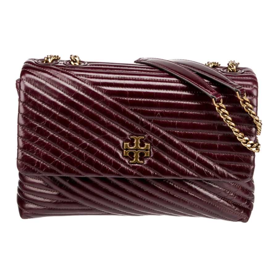 TORY BURCH Kira Leather Shoulder Bag Small Women's Burgundy