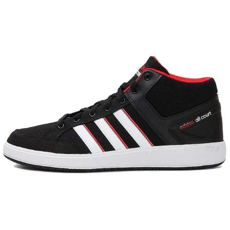 Adidas Adidas Cloudfoam All Court Slip Resistant Abrasion Resistant Mid top Tennis Shoes Men's Black White Red