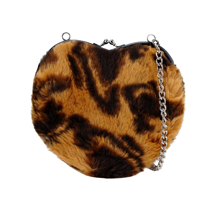 Vivienne Westwood Plush Portable Wallet Women's Brown/Black