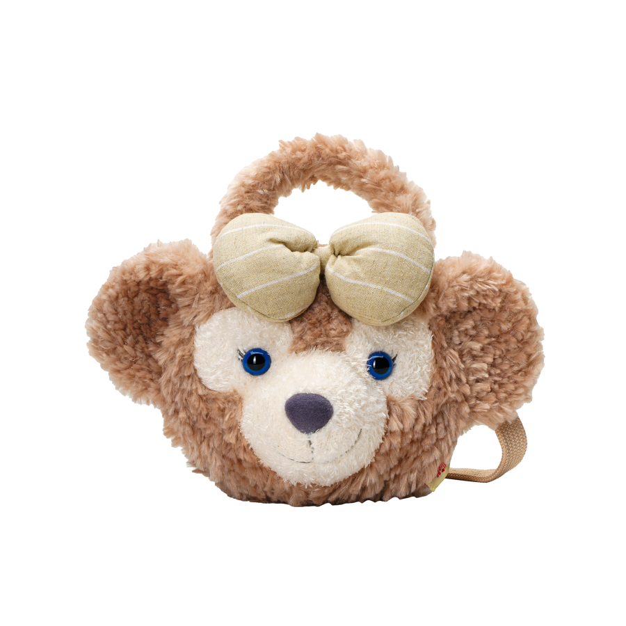 Disney Plush Handbag With Independent Shoulder Strap For Crossbody Use Medium Women's Brown