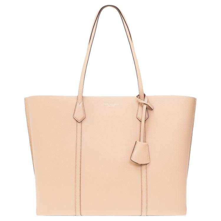 TORY BURCH Perry Leather Tote Bag, Shopping Bag, Shoulder Bag, Handbag Women's Pink
