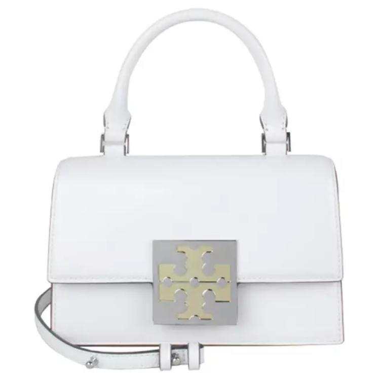 TORY BURCH BON Cow Split Leather Shoulder Bag, Crossbody Bag, Handbag Mini Women's White