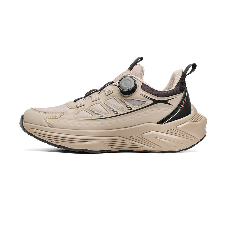 FEIYUE Slip-Resistant Abrasion-Resistant Low-top Running Shoes Men's Sand Black