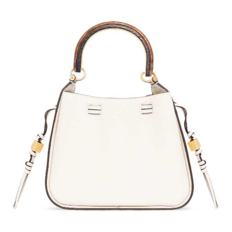TORY BURCH Miller Leather Shoulder Bag, Crossbody Bag, Handbag Women's Ivory White