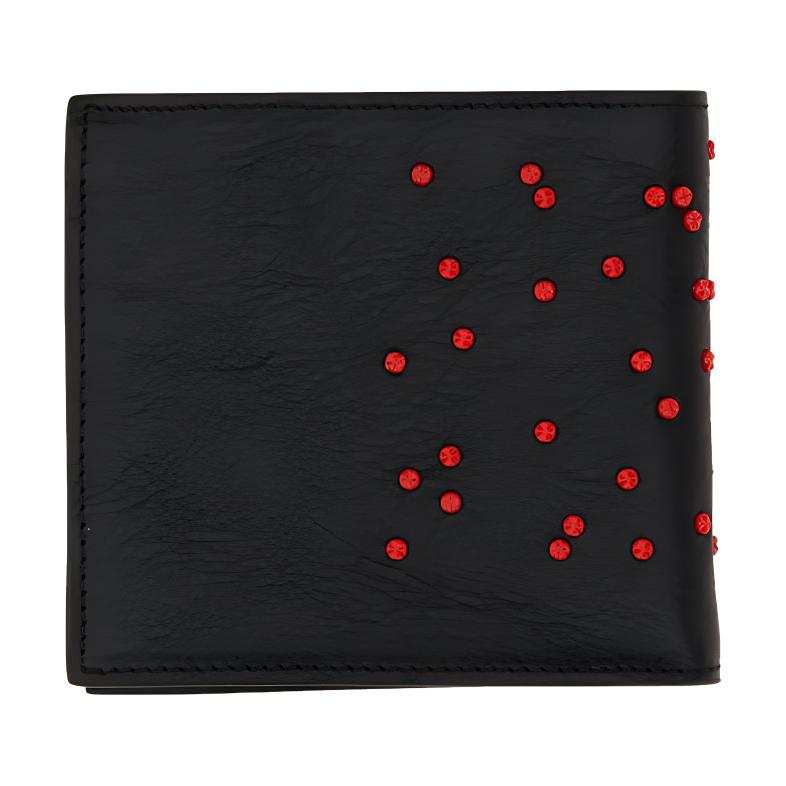 Alexander McQueen Leather Card Holder, Wallet Men's Black