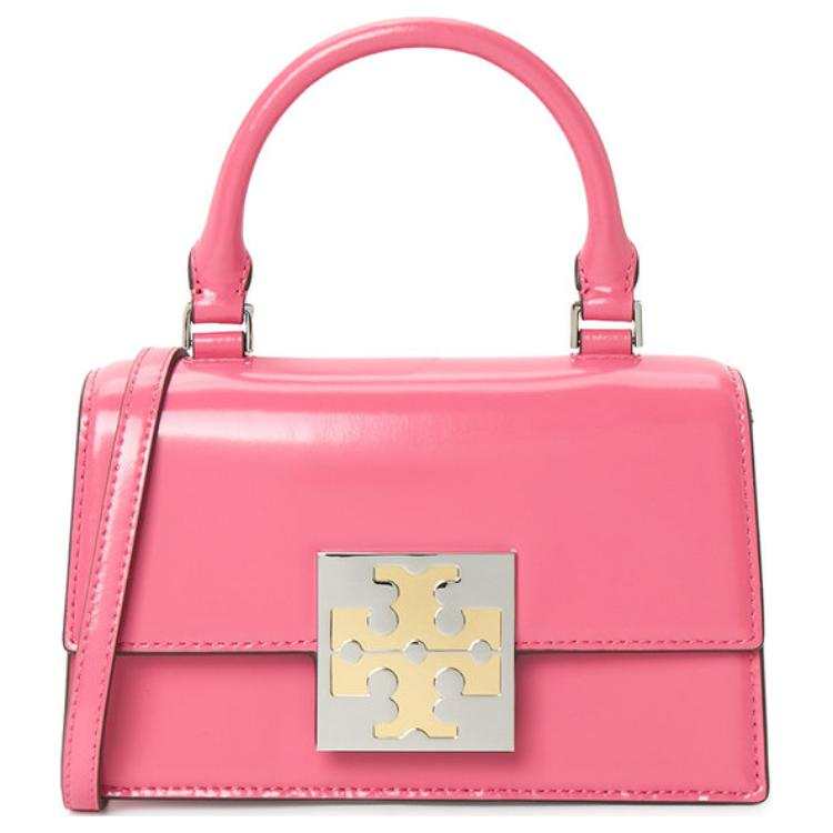 TORY BURCH BON Cow Leather Shoulder Bag, Crossbody Bag, Handbag Mini Women's Watermelon Pink