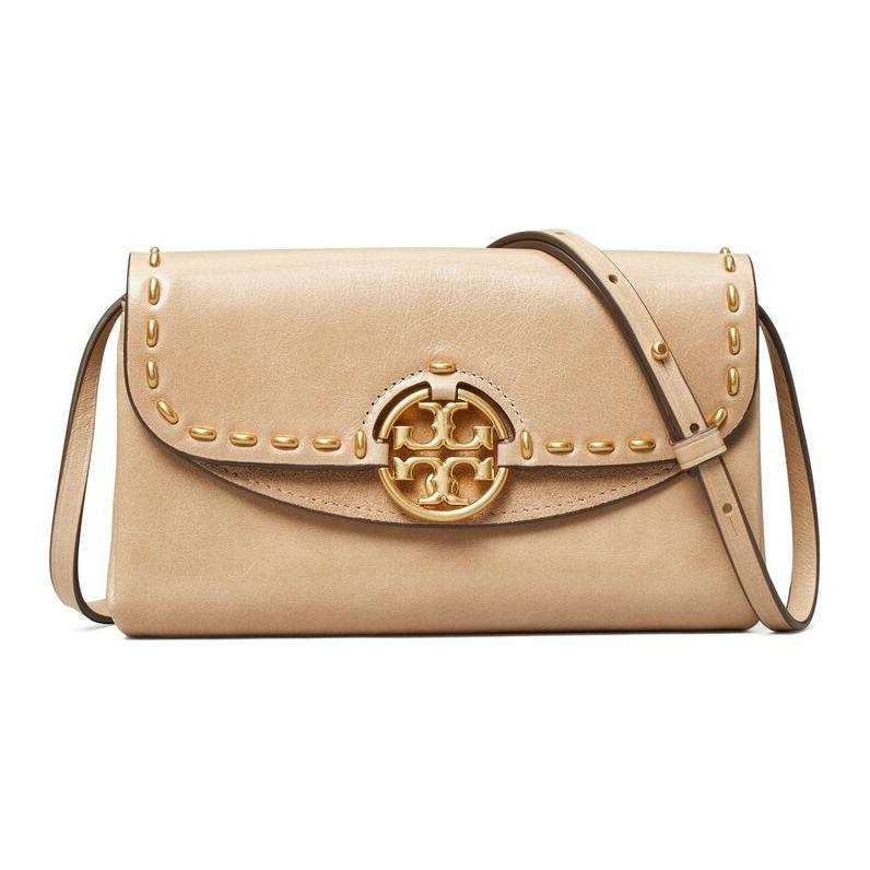 TORY BURCH Miller Cow Leather Shoulder Bag, Crossbody Bag Women's Caramel