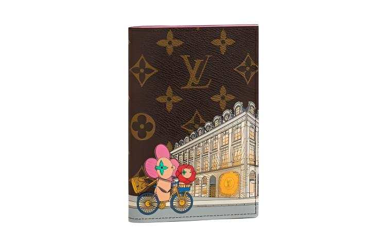 LOUIS VUITTON Passport Cover Vivienne Holiday Monogram Canvas/Pink
