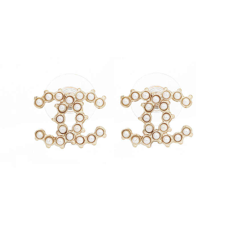 CHANEL Metal Earrings Women's Gold